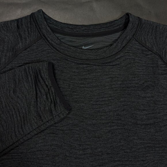 $105 Nike Tour Dri-Fit Quilted Golf Sweater Crew Black Mens...